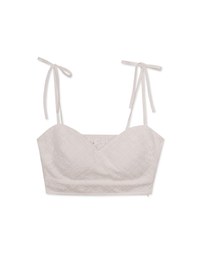 Petal Textured Spaghetti Strap Cami Padded Top