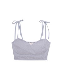 Petal Textured Spaghetti Strap Cami Padded Top