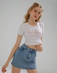 レター＆パールTシャツ