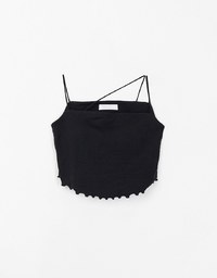 Ruffled Asymmetrical Padded Cami Top