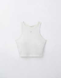 Brand Logo Embellished Padded Tank Top