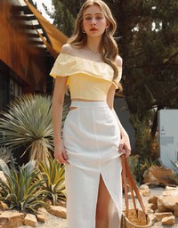 Sexy Side Hollow Slit Long Skirt