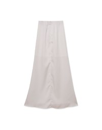 Soft Matte Satin Flare Long Skirt