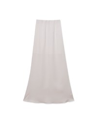 Soft Matte Satin Flare Long Skirt