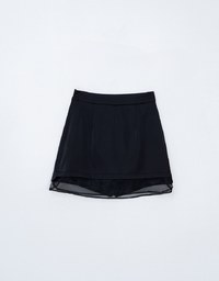 French Sheer Layered Mini Skirt