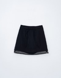 French Sheer Layered Mini Skirt