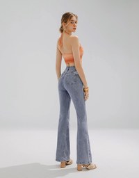 Distressed Bodycon Jeans Denim Flare Pants