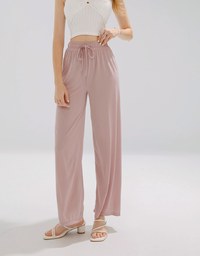 Comfortable Drape Drawstring High Waisted Pants Culottes