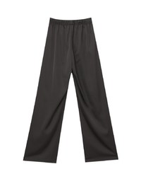 Simple Plain Drawstring High Waisted Pants Culottes