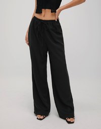 Comfy Draped Drawstring Long Pants