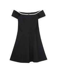 Contrast Tube Scrunch Padded Mini Dress