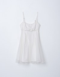 Layered Chiffon French Mini Dress ( Adjustable Thin Straps )