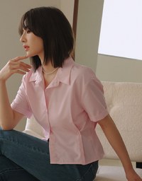 2 Way Essential Slim Fit Short Sleeve Blouse