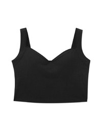 Ultimate Wide Shoulder Ribbed Push Up Bra Top