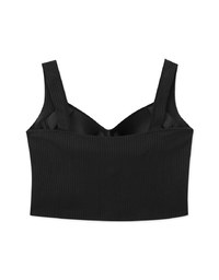 Ultimate Wide Shoulder Ribbed Push Up Bra Top