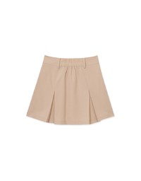 Solid Color Pleated Skirt