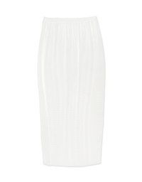 Sheer Bubble Gauze Split Maxi Skirt