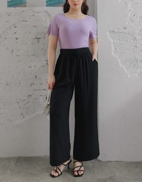 Cooling Skinny Suit High Waisted Wide Pants Culottes