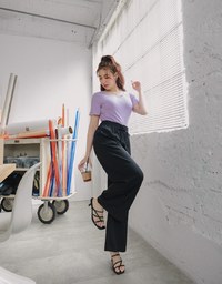 Cooling Skinny Suit High Waisted Wide Pants Culottes