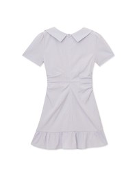 French Large Collar Tiered Mini Dress