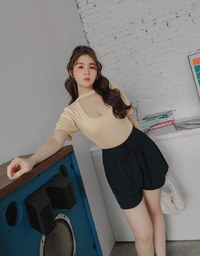 U Neck Halter Hollow Out Knit Top