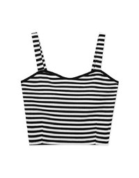 Seamless Jelly Striped Tank Bra Top