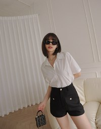 2 Way Essential Slim Fit Short Sleeve Blouse