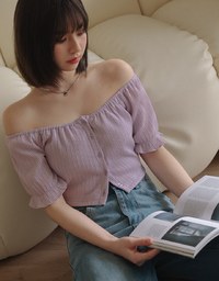 2 Way Square Neck Puff Sleeve Top