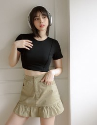 Structured Stitch Crop Top