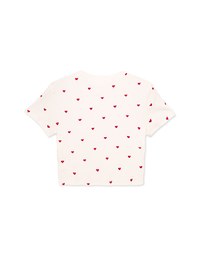 Embroidered Heart Ribbed Top