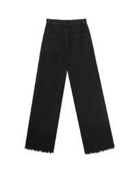 Vintage Stitching Jeans Denim High Waisted Wide Pants Culottes