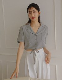 Sleek Hidden Placket Pleated High Waisted Wide Pants Culottes