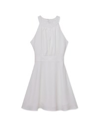 Fresh Embossed Sleeveless Mini Dress