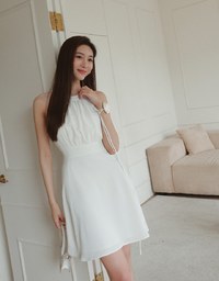 Fresh Embossed Sleeveless Mini Dress