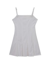 Sweet Pleated Thin Strap Mini Dress