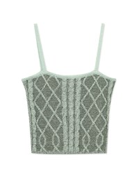 Cable Knit Thin Strap Tank Top