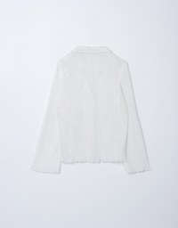 Pleated Ruffle Collar Blouse