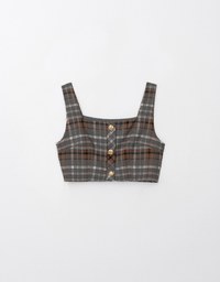 Retro Plaid Woolen Vest