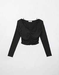 Stylish Front Hollow Out Ruched Top