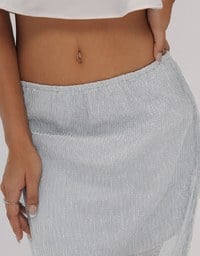 2 Way Premium Glittery Elastic Maxi Skirt