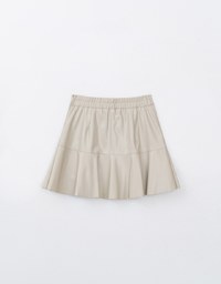 Faux Leather A line Mini Skirt