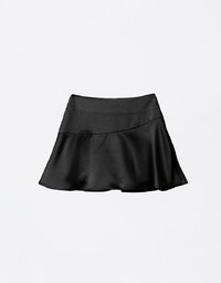 【HEYMAN Design】High Waist Silky Glow Satin A Line Mini Skirt