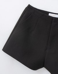 Minimalist Concealed Placket Suit Shorts