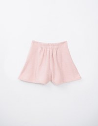 Solid Color Woolen Wide Leg Shorts With Umbrella Hem