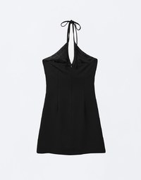 [Mercedes' Design] Sexy Hollow Out Halter Neck Mini Dress