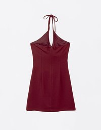 [Mercedes' Design] Sexy Hollow Out Halter Neck Mini Dress