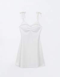 Air Zero Gravity Slimming Front Ruched Cami Mini Dress