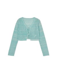 Eyelet Lace-Up Knitted Top