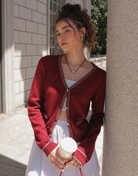 Versatile Pearl Embellished Knit Top