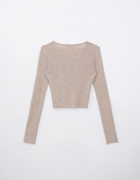 Basic Long Sleeve Round Neck Knit Top